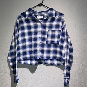 Hollister - Medium - Crop-Top, Button up flannel